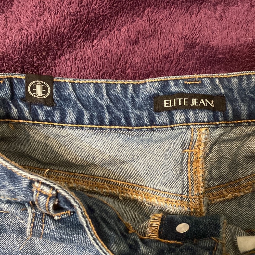 Elite Jeans Ripped Denim High Rise Shorts - Picture 4 of 6